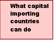 Text Box: What capital importing countries ??can do??